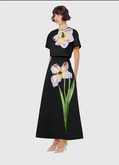 Coastal Glow – Crop Top & Maxi Skirt Set