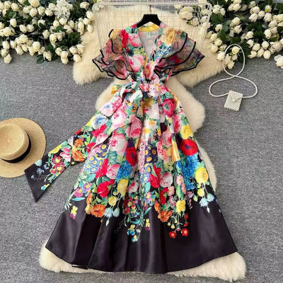 Elegant Bloom – Floral Maxi Dress